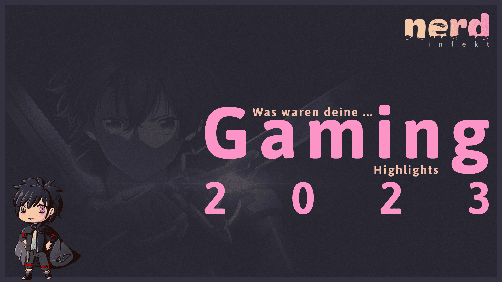 Ein Bild, mit der Aufschrift: Was waren deine Gaming Highlights 2023