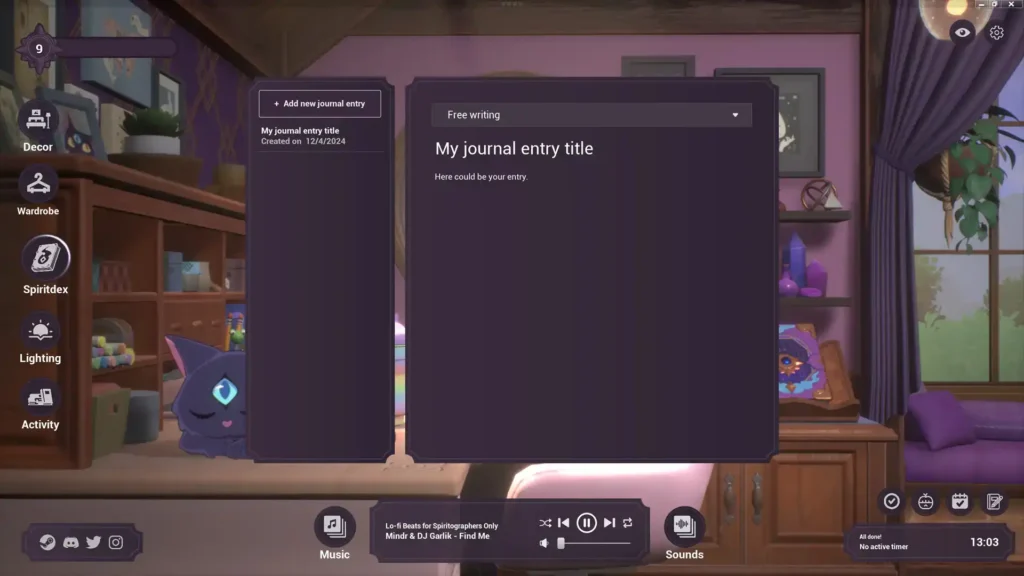 Man kann sein eigenes Tagebuch schreiben!