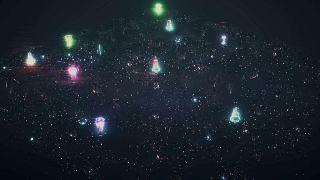 Die Intensität der Neonbeleuchtung wurde etwas aufgedreht im Fotomodus