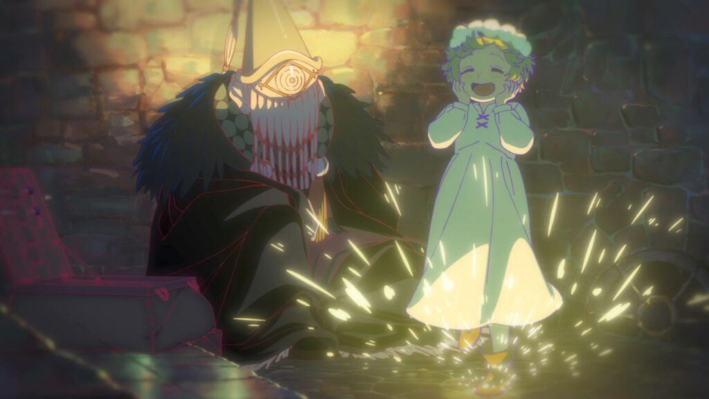 Witch Hat Atelier: Grandioser Auftakt der ersten beiden Episoden? Eine Szene wo Coco noch ein kleines Kind war, wie sie zum ersten Mal mit Magie in Berührung kommt und total begeistert von dessen Wirkung und Schönheit ist.