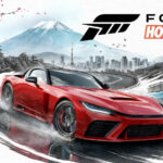 Das Cover von Forza Horizon 6, welches im Vordergrund ein roten Sportwagen zeigt und im Hintergrund den Fuji aus Japan zeigt.